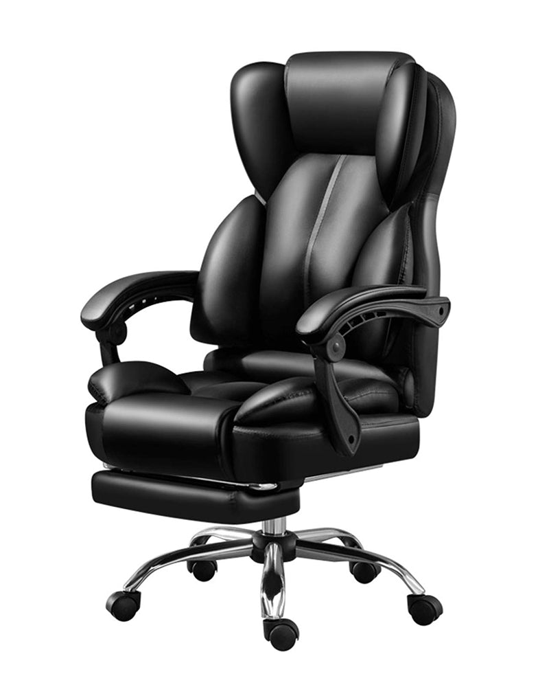 PU Leather Executive Office Chair Retractable Footrest