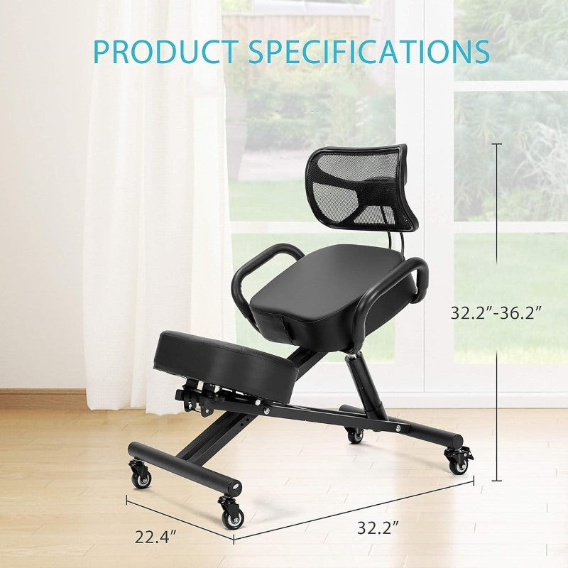 Ergonomic Kneeling Posture Chair with Backrest