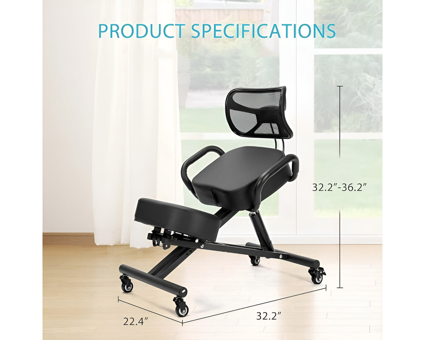 Ergonomic Kneeling Posture Chair with Backrest