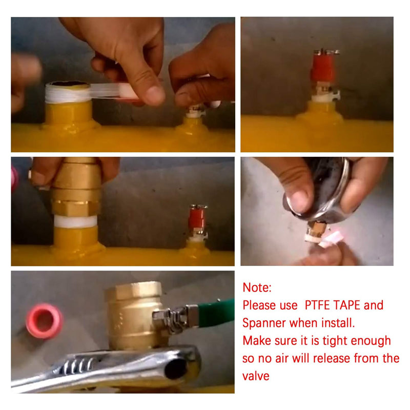 5 Gallon Air Tire Bead Seater - 145PSI Blaster Tool with Gauge for Car, Truck, ATV & Heavy Duty Vehicles - Yellow