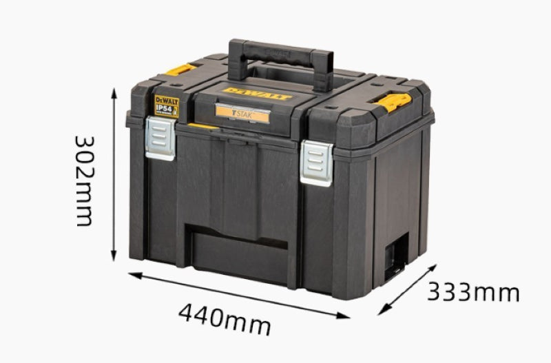 DEWALT TSTAK Tool Box, Extra Large Design, Removable Tray for Easy Access to Tools, Water and Debris Resistant (DWST17806)
