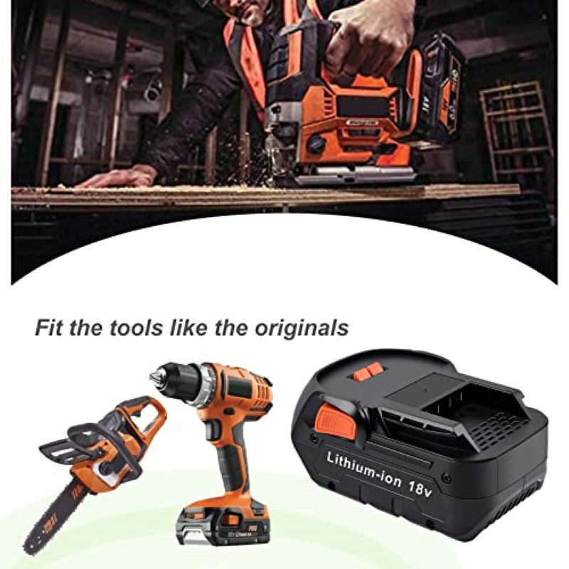 18V 4000mAh Li-ion Replacement Battery for AEG L1860R, B1850R, L1840R, B1830R, BSB18, BS18G Power Tools