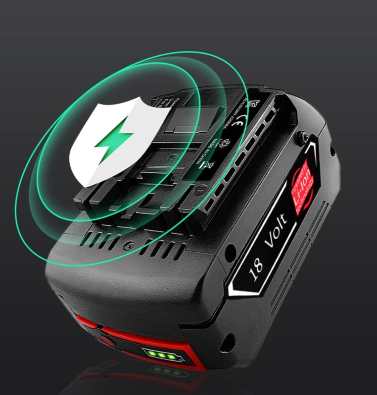 18V 5000mAh Li-ion Replacement Battery for Bosch BAT609, BAT610G, BAT618, GSR 18 V-LI, GWS 18 V-LI - High-Capacity Replacement Battery