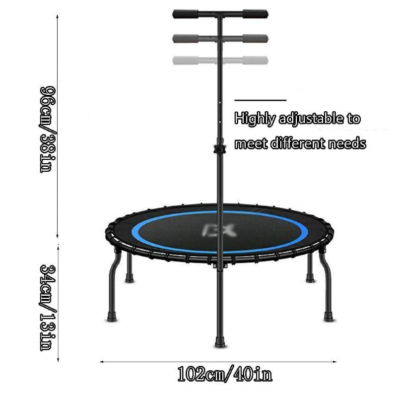 48" Foldable Trampoline Mini Rebounder – Max Load 150kg, Fitness Rebounder