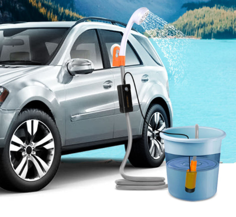 Portable Shower – Camping Shower Pump with Rechargeable Battery | Outdoor Shower Head for Camping, Hiking, Traveling