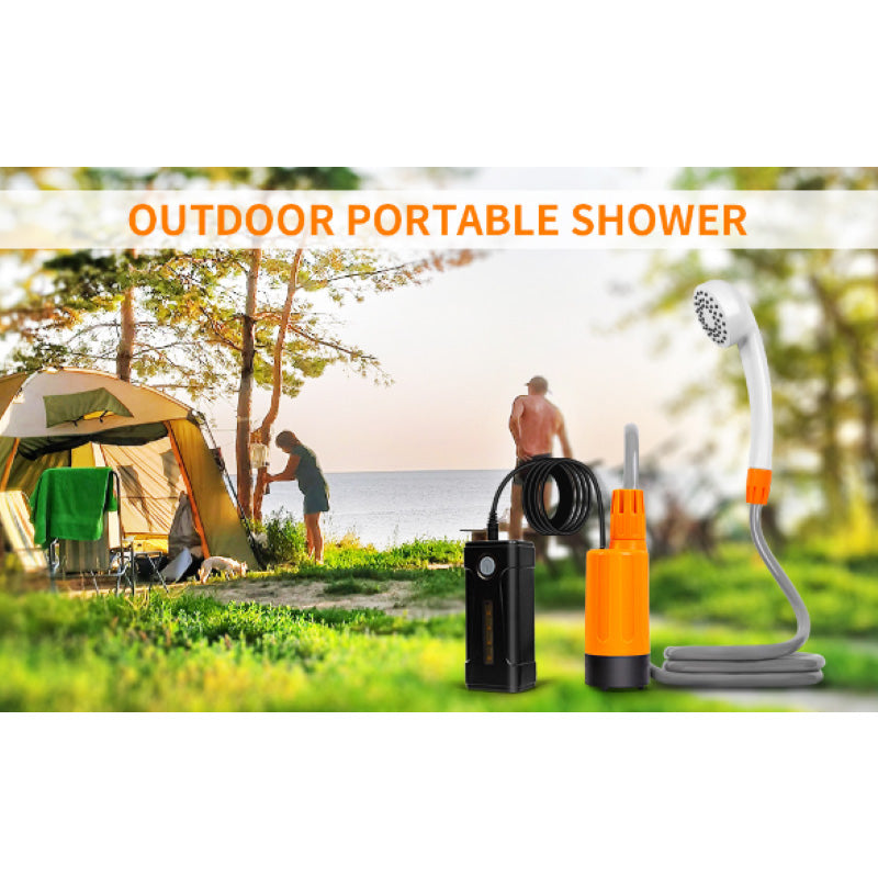 Portable Shower – Camping Shower Pump with Rechargeable Battery | Outdoor Shower Head for Camping, Hiking, Traveling