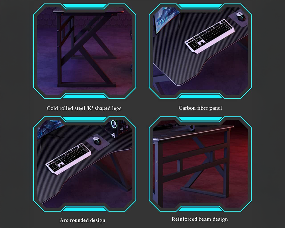 Computer Desk Metal Study Student Office Table