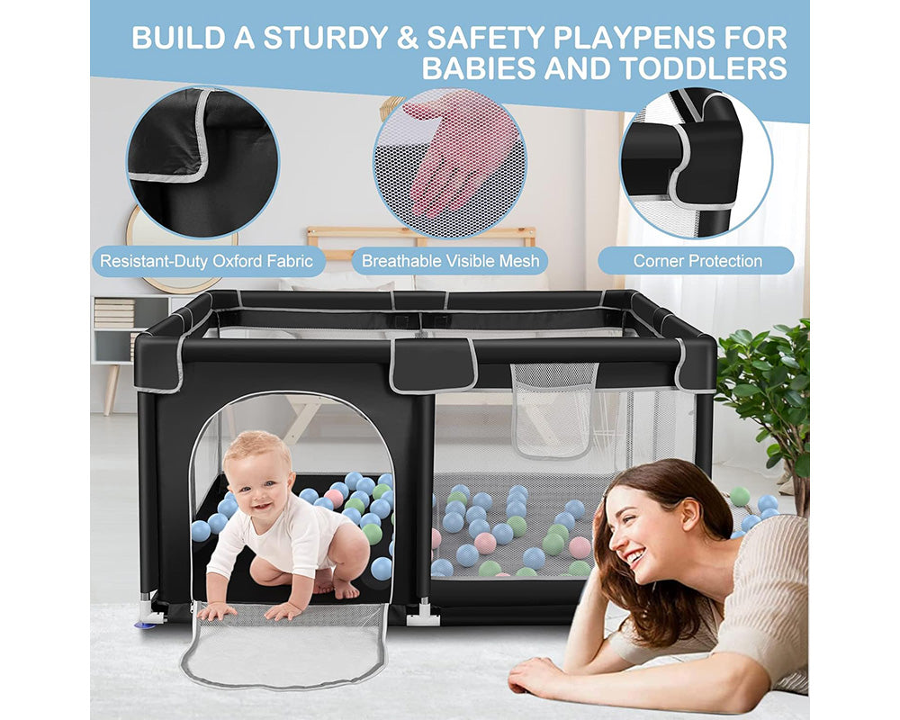 Baby Playpen Safety Gate Kids Toddler Fence Play Activity Center Large