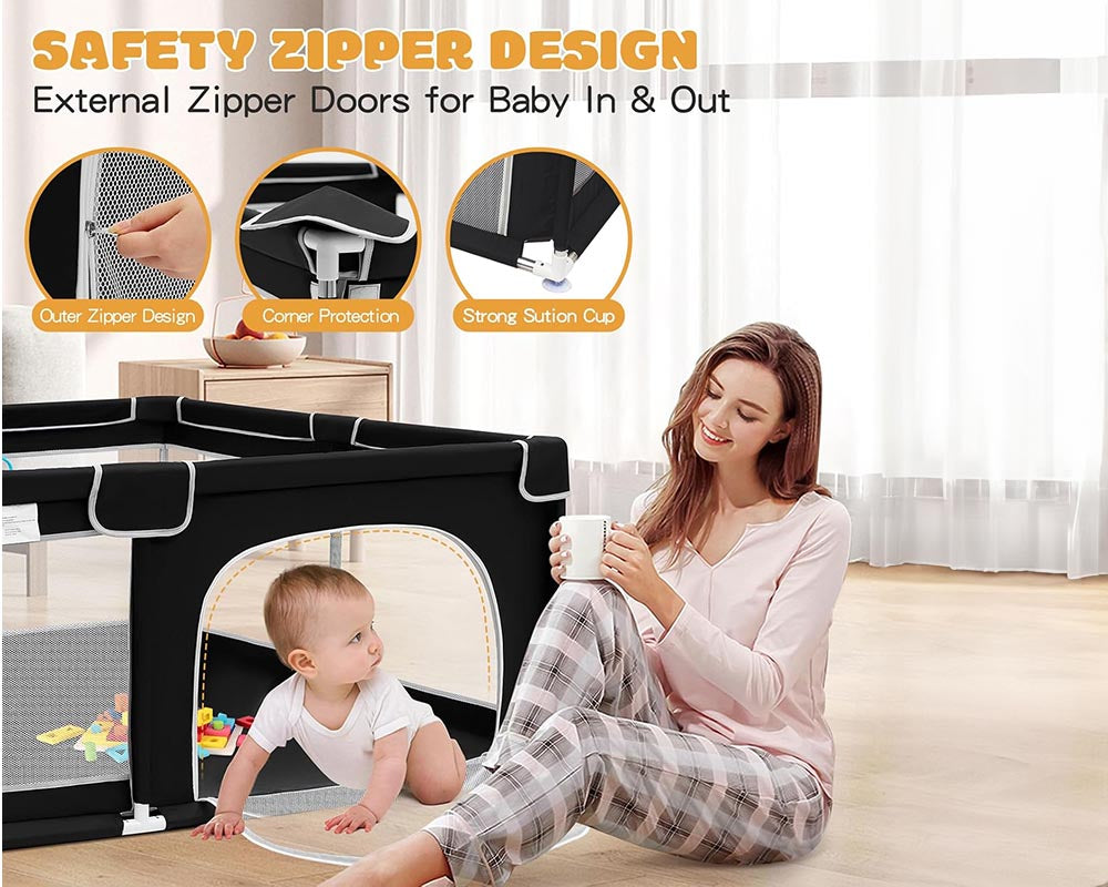 Baby Playpen Safety Gate Kids Toddler Fence Play Activity Center Large