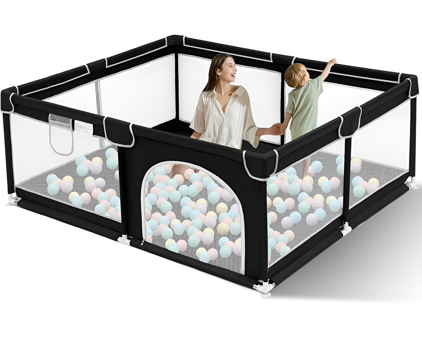 Large Activity Yard 200 × 150 cm Indoor Outdoor Mesh Enclosure with Gate