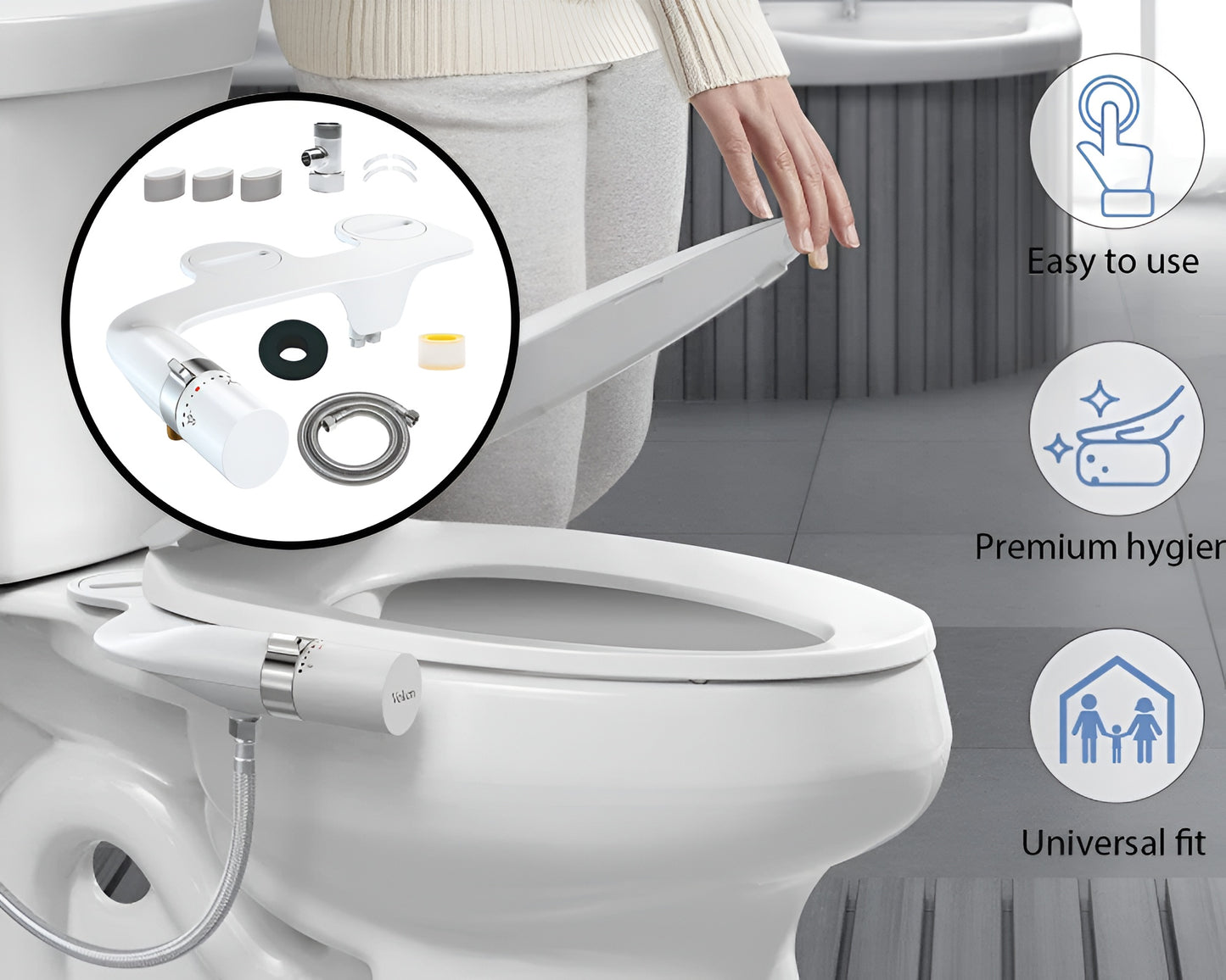 Portable Ultra-Slim Bidet Toilet Seat