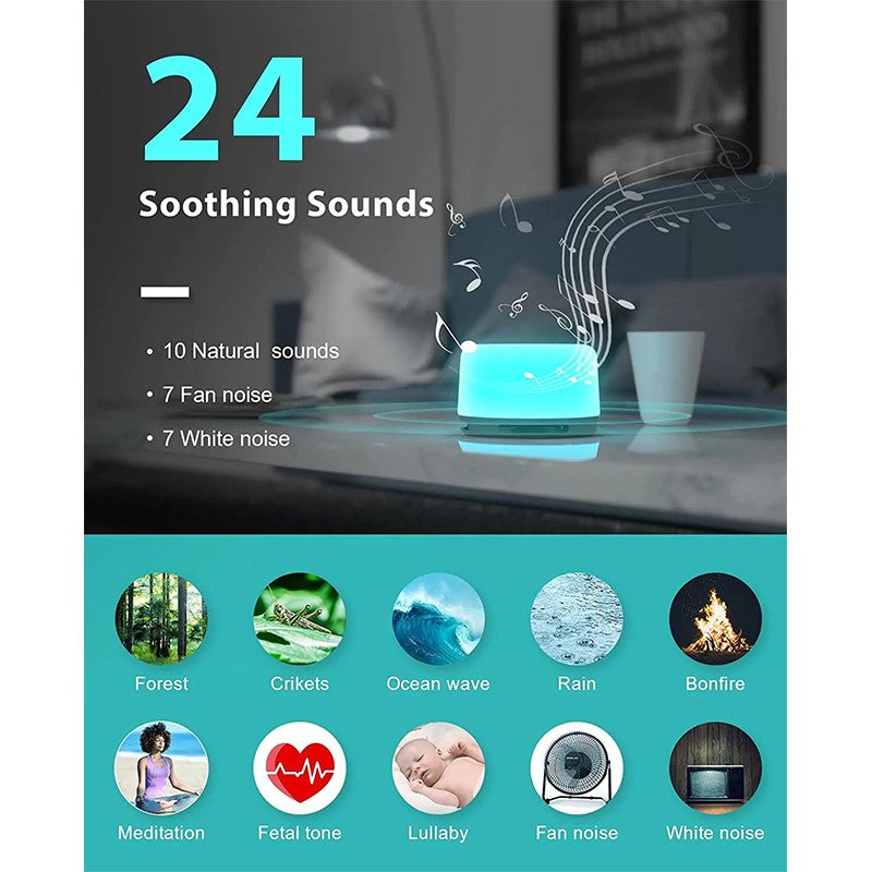 White Noise Machine Noise Sound Machine Baby Soothing Night Light