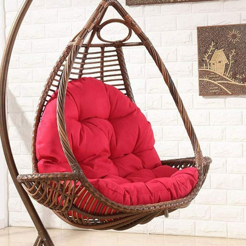 Hanging Chair Cushion | Cushion for Hanging Chair Patio Garden Hanging Basket Chair (Red)