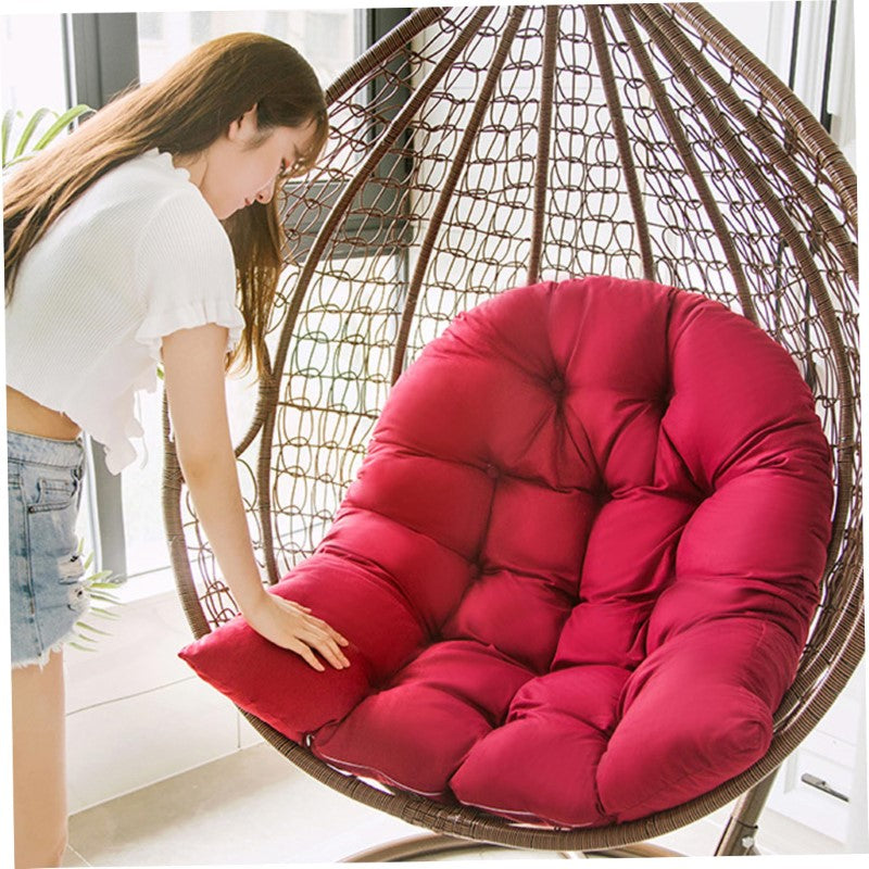 Hanging Chair Cushion | Cushion for Hanging Chair Patio Garden Hanging Basket Chair (Red)