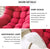 Hanging Chair Cushion | Cushion for Hanging Chair Patio Garden Hanging Basket Chair (Red)