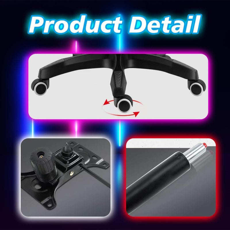 Gaming Office Chair with Footrest – Ergonomic Leather Video Game Chair with Adjustable Armrest, High Back Gamer Chair, and Lumbar Support