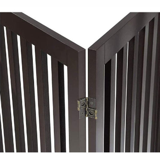 Freestanding Dog Gate with Support Feet – Foldable Pet Safety Gate for Doorways, Stairs & House – 3 Panels – Grey