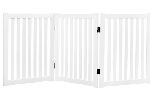 Freestanding Dog Gate with Support Feet - Foldable Pet Safety Gate