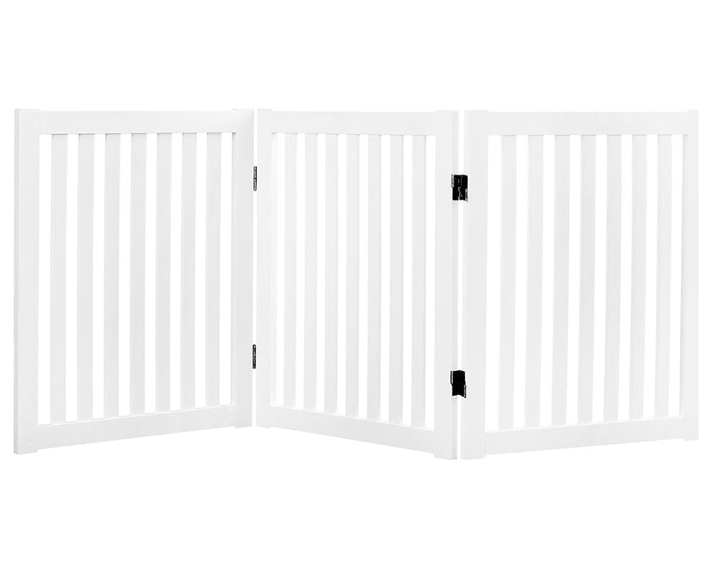 Freestanding Dog Gate with Support Feet - Foldable Pet Safety Gate