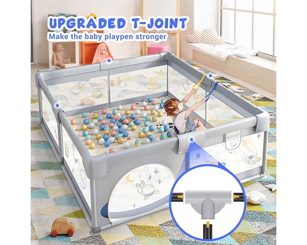 Baby Playpen 150x200cm Play Fence Baby Kids Playground Enclosure Safety Gate Activity Centre Barrier Play Room Yard