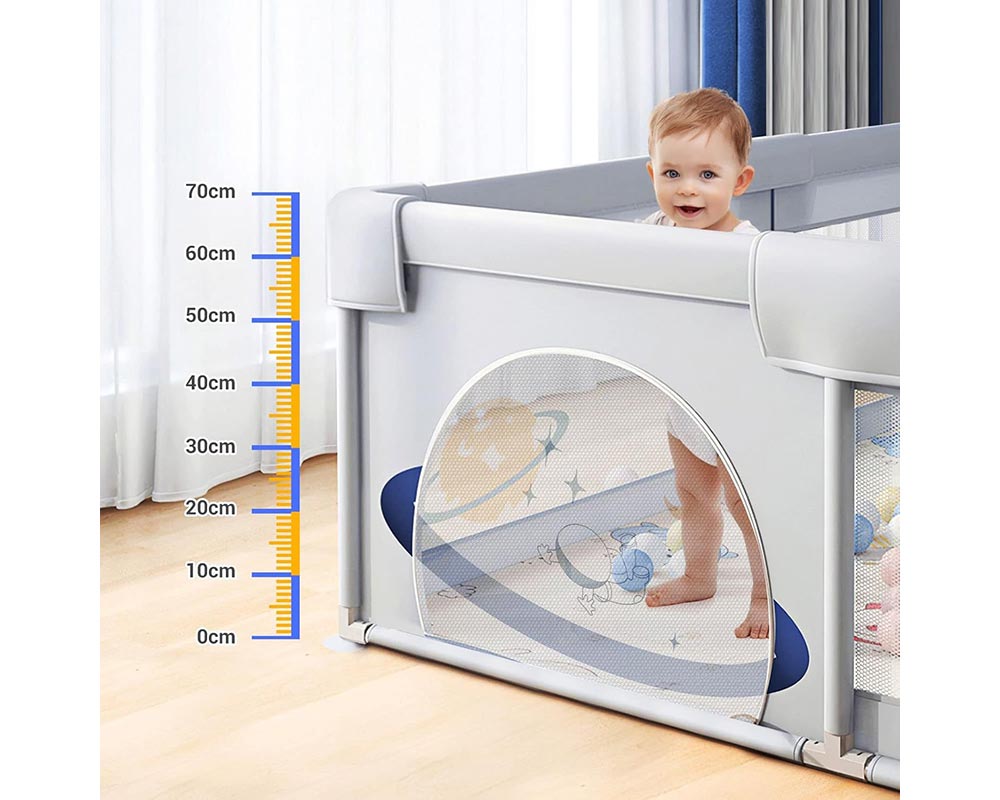 Baby Playpen 150x200cm Play Fence Baby Kids Playground Enclosure Safety Gate Activity Centre Barrier Play Room Yard