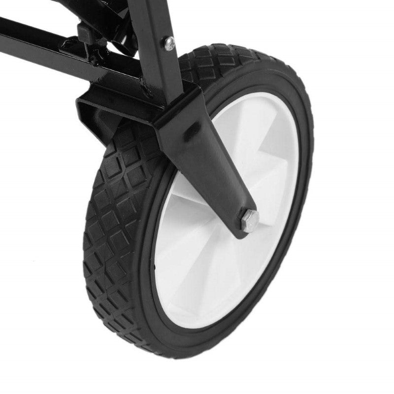 4-Wheel Folding Trolley - Foldable Camping Cart, Portable Garden and DIY Cart, Red