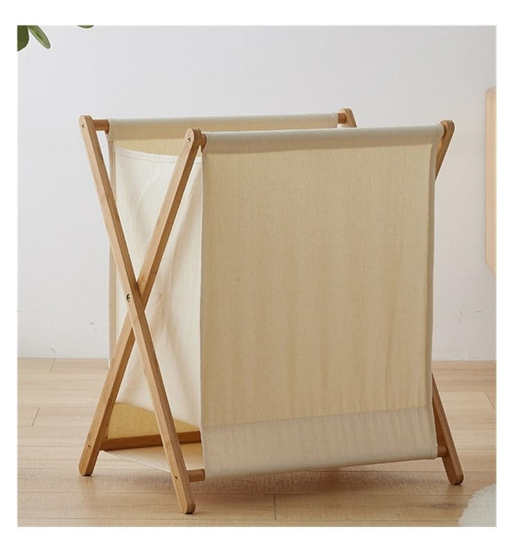 Dirty Clothes Hamper – Laundry Hamper Clothes Storage Bin, Collapsible and Foldable, Wooden Decorative Laundry Basket