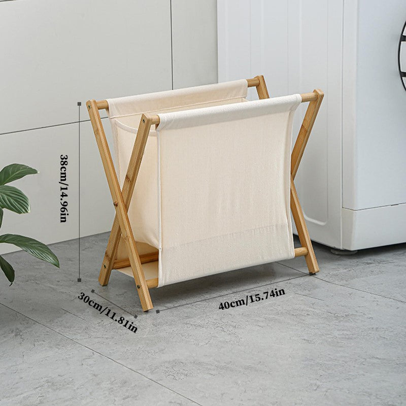 Dirty Clothes Hamper – Laundry Hamper Clothes Storage Bin, Collapsible and Foldable, Wooden Decorative Laundry Basket