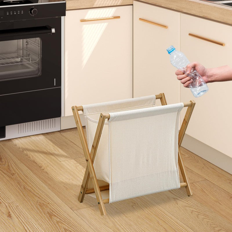 Dirty Clothes Hamper – Laundry Hamper Clothes Storage Bin, Collapsible and Foldable, Wooden Decorative Laundry Basket