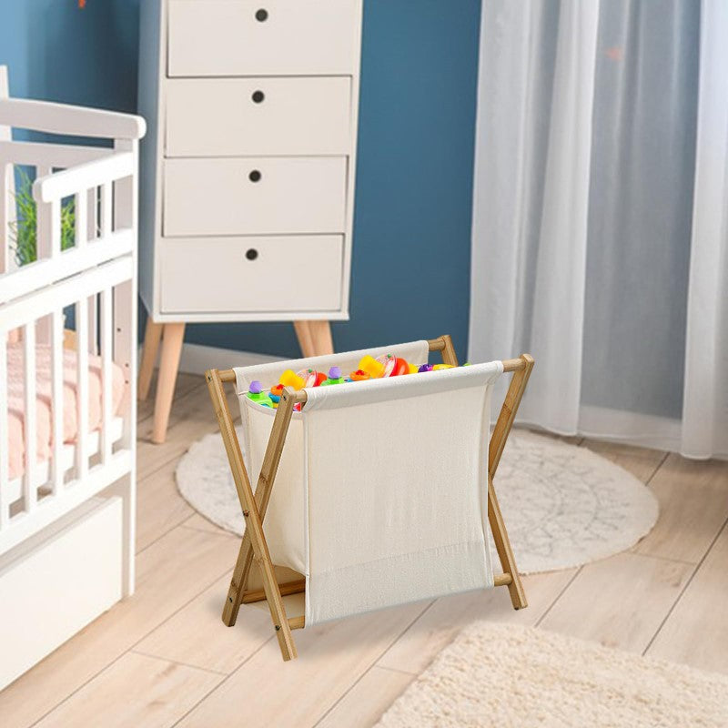 Dirty Clothes Hamper – Laundry Hamper Clothes Storage Bin, Collapsible and Foldable, Wooden Decorative Laundry Basket