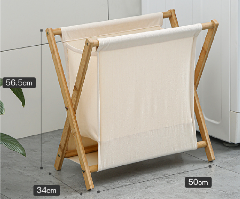 Dirty Clothes Hamper – Laundry Hamper Clothes Storage Bin, Collapsible and Foldable, Wooden Decorative Laundry Basket