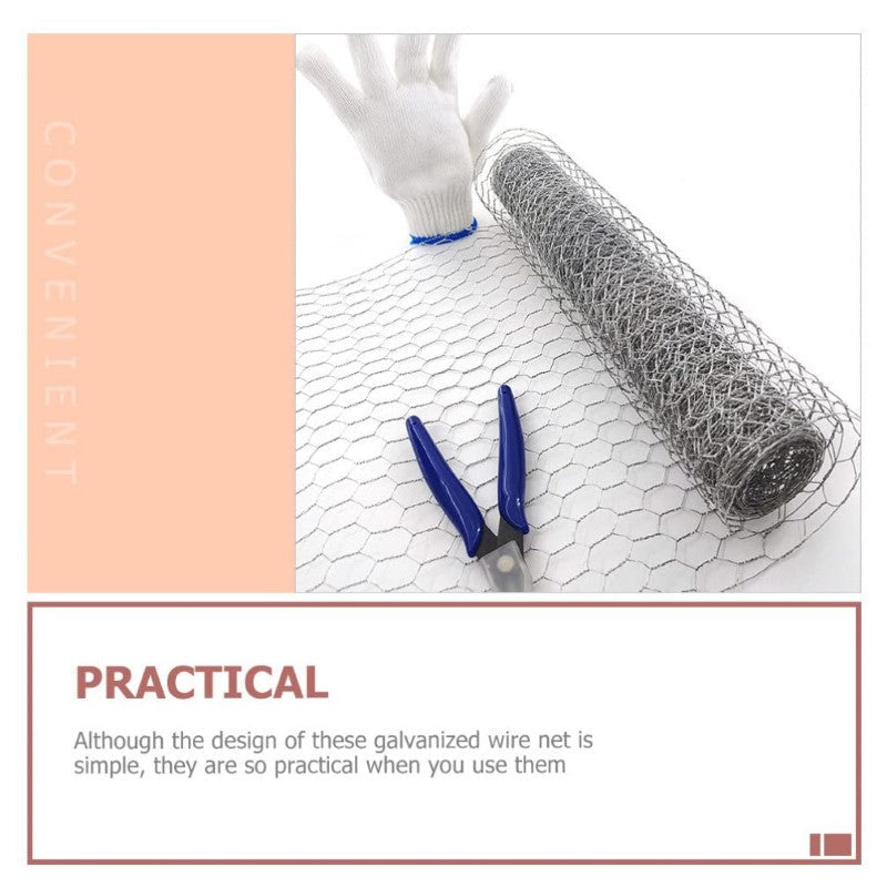 Wire Fence Mesh - 27M Galvanized Chicken Wire for Livestock, Poultry, and Garden Fencing