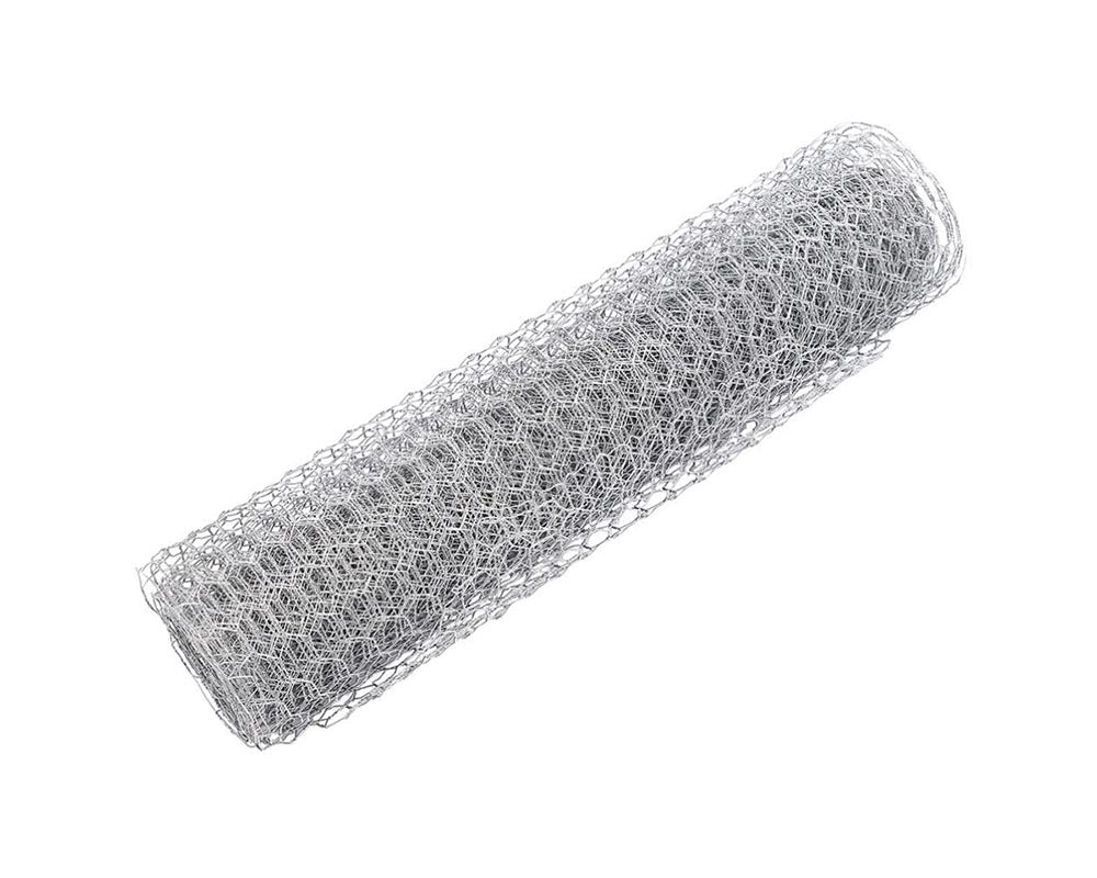 Wire Fence Mesh 27M - Galvanized Chicken Wire Netting Fencing Roll