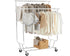 Heavy-Duty Clothes Garment Rack with Wheels – Extendable and Adjustable Clothing Rack for Home, Business