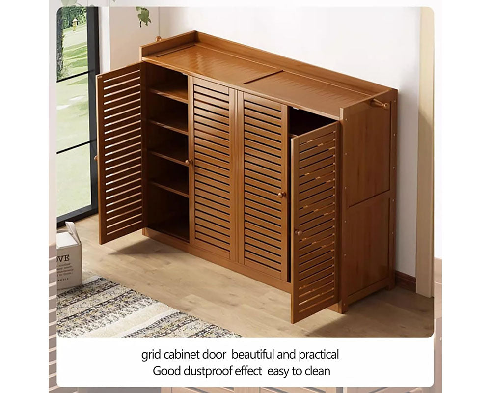 Bamboo Shoe Cabinet with doors