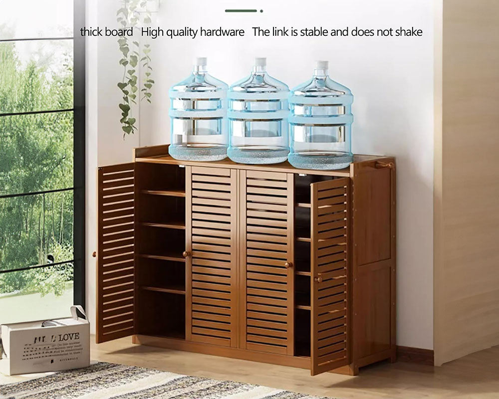 Bamboo Shoe Cabinet with doors