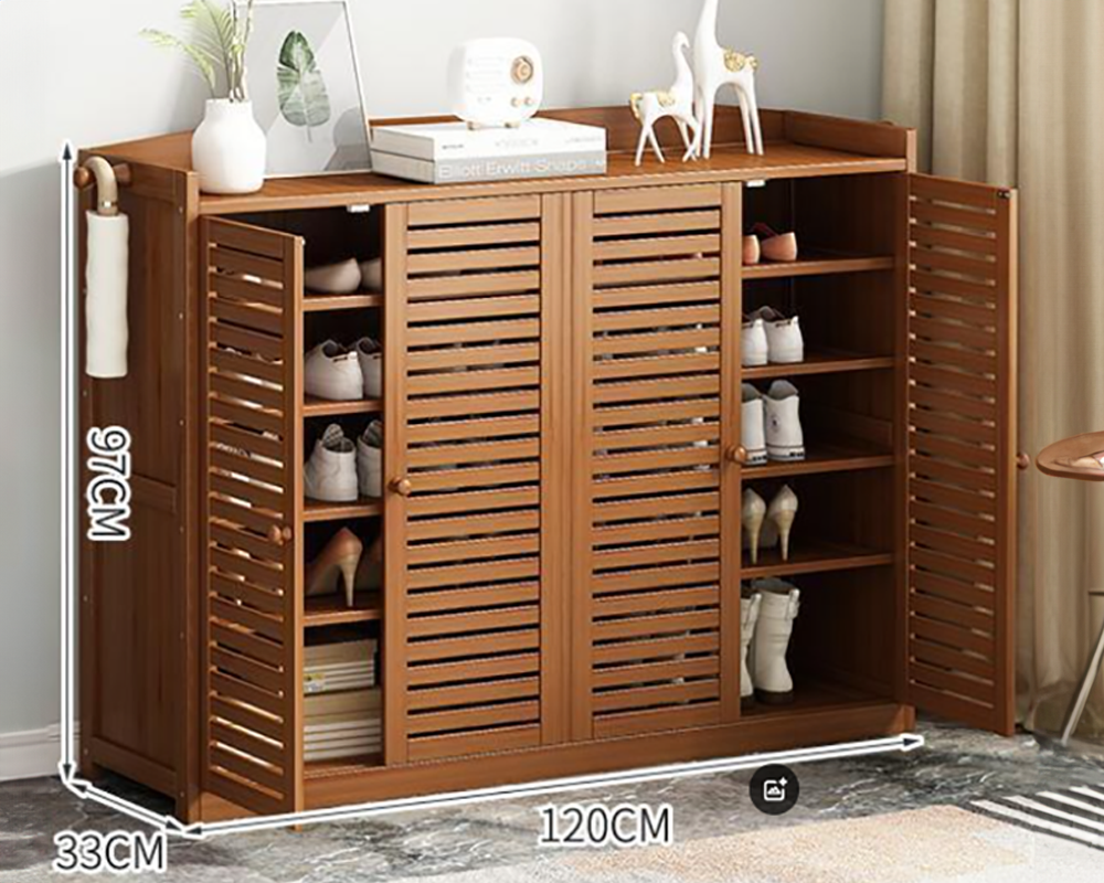Bamboo Shoe Cabinet with doors