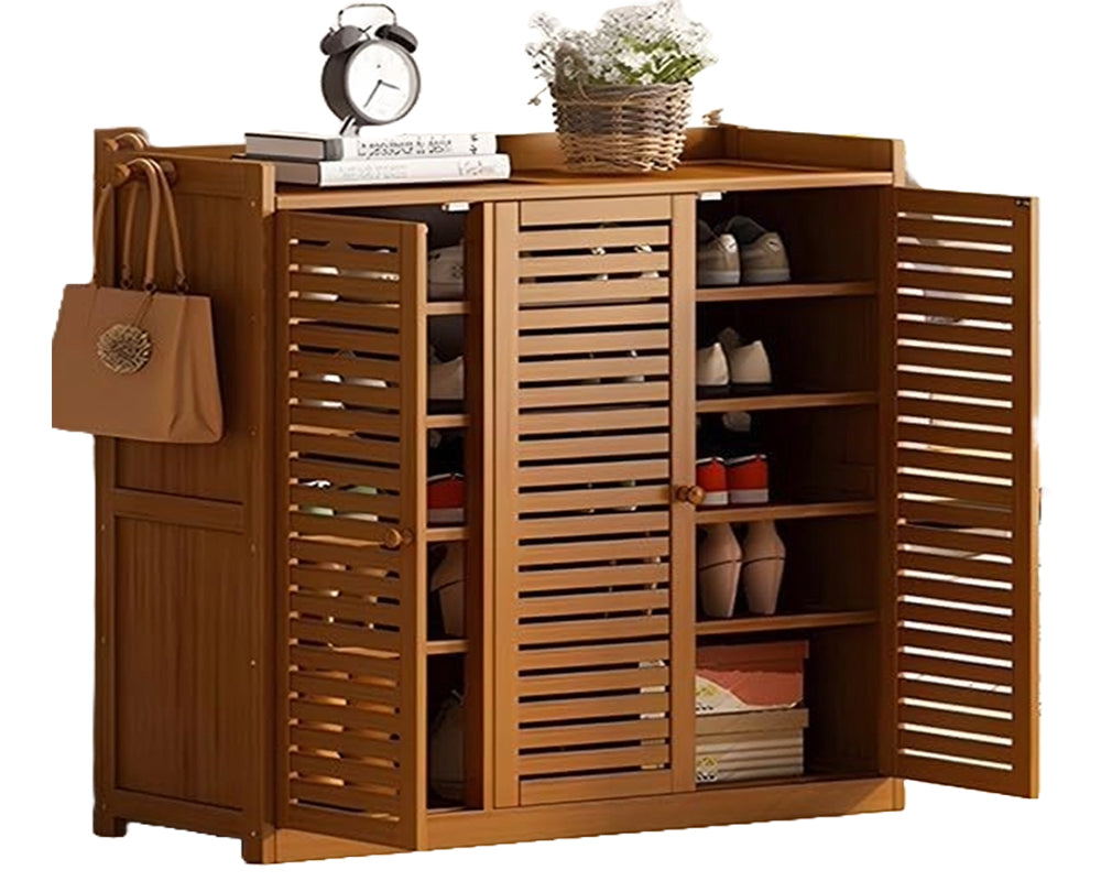 Bamboo Shoe Cabinet with doors