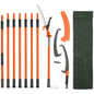 Manual Pole Saw - 2.24m to 8.24m Extendable Tree Pruner with Sharp Steel Blade & Scissors