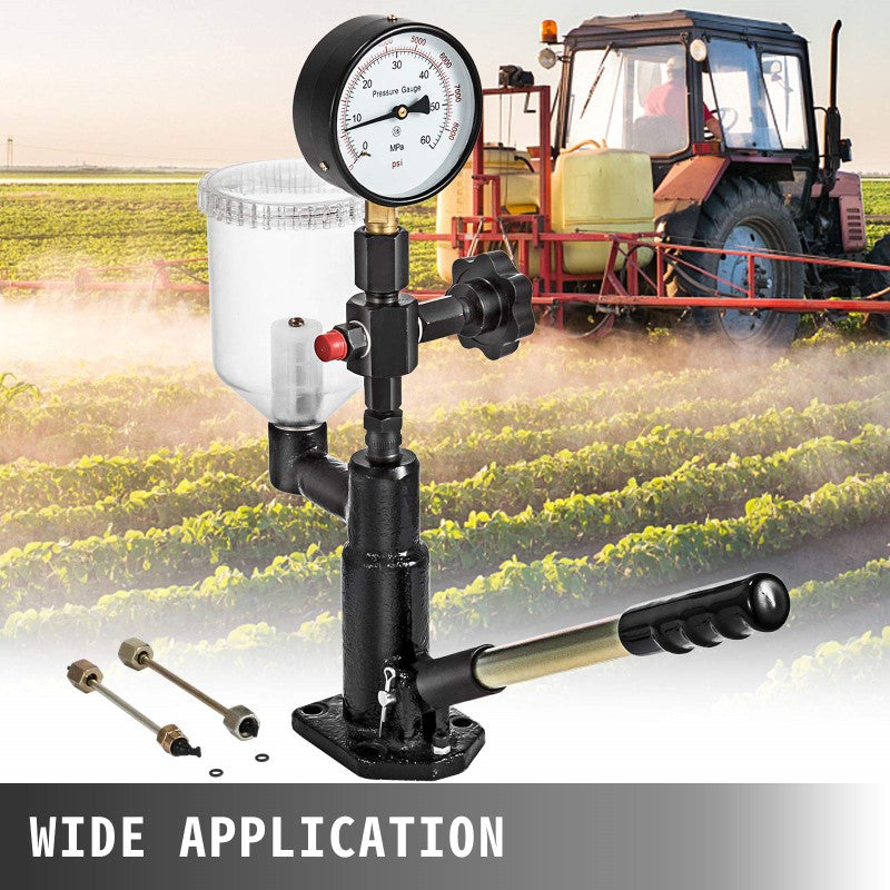 400Bar 6000PSI Diesel Fuel Injector Tester with Dual Scale Gauge