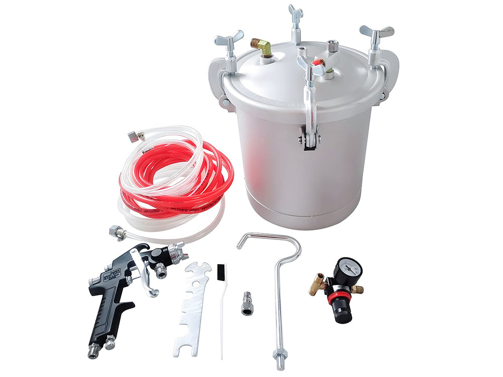 Pressure Tank Pot With Spray Gun Gauge Hose House DIY Painting Air Tools 10Litre