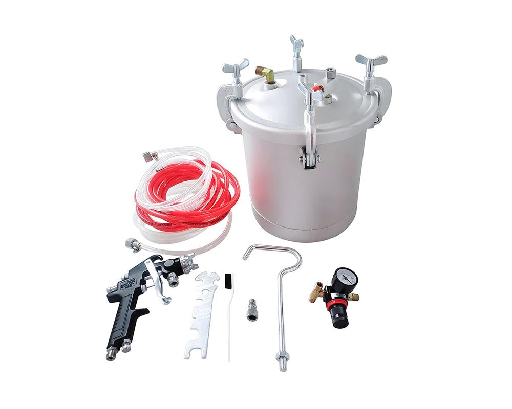 Pressure Tank Pot With Spray Gun Gauge Hose House DIY Painting Air Tools 10Litre