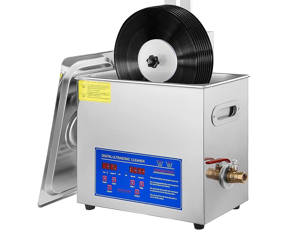 Ultrasonic Vinyl Record Cleaner – 6.5L Portable Sonic Cavitation Machine for Deep Cleaning