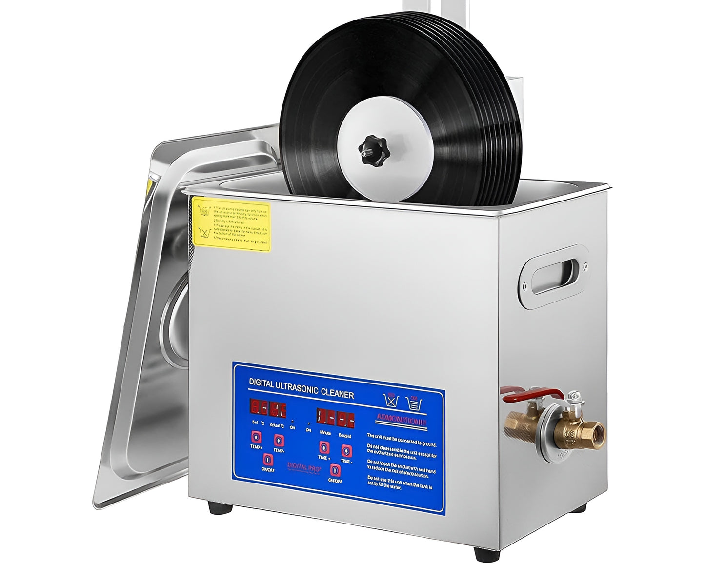 Ultrasonic Vinyl Record Cleaner – 6.5L Portable Sonic Cavitation Machine for Deep Cleaning