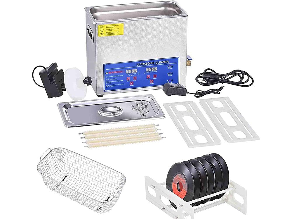 Ultrasonic Vinyl Record Cleaner – 6.5L Portable Sonic Cavitation Machine for Deep Cleaning