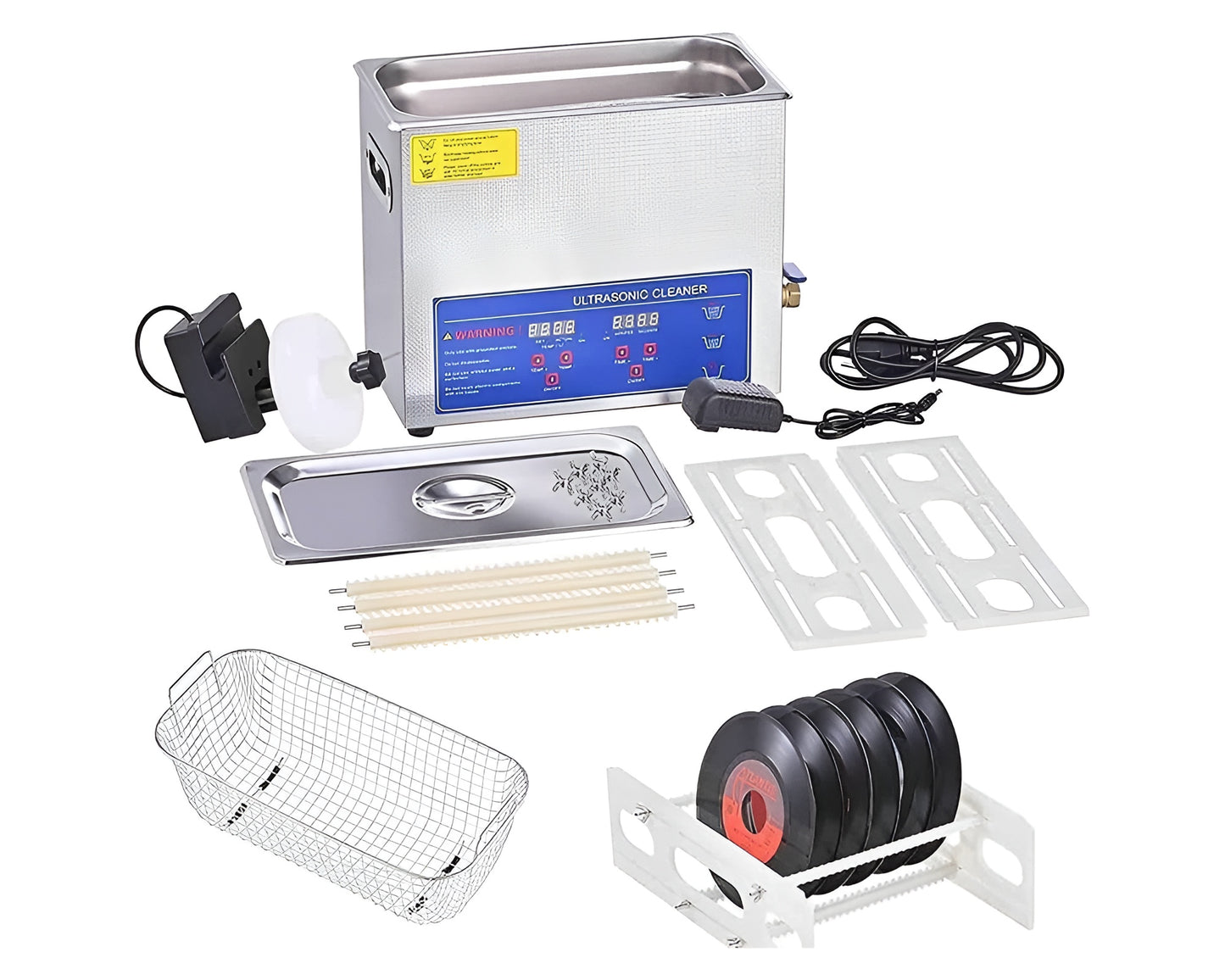Ultrasonic Vinyl Record Cleaner – 6.5L Portable Sonic Cavitation Machine for Deep Cleaning