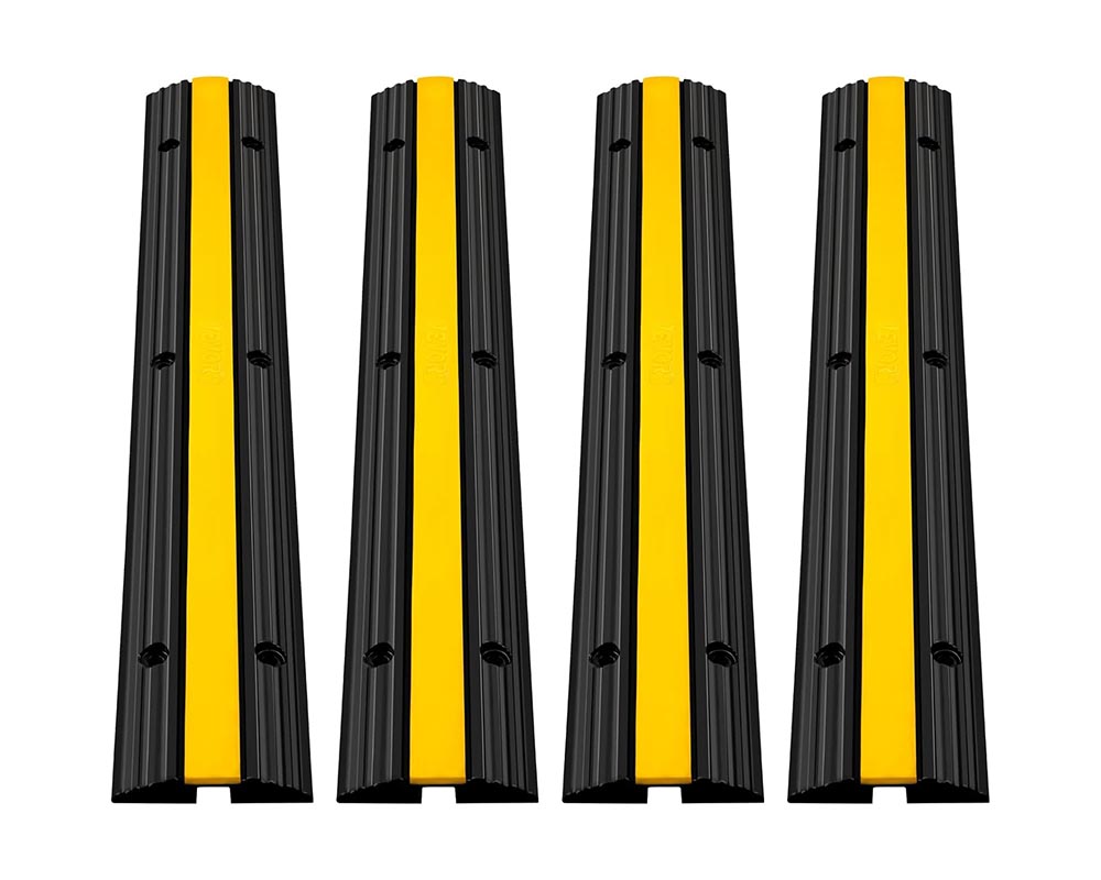 1 Channel Cable Protector Solid Ramp 4 Pack