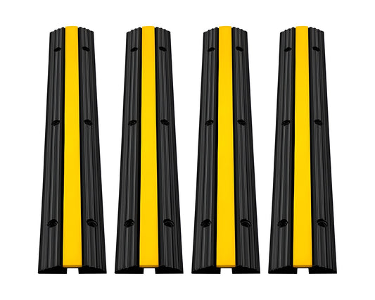 1 Channel Cable Protector Solid Ramp 4 Pack