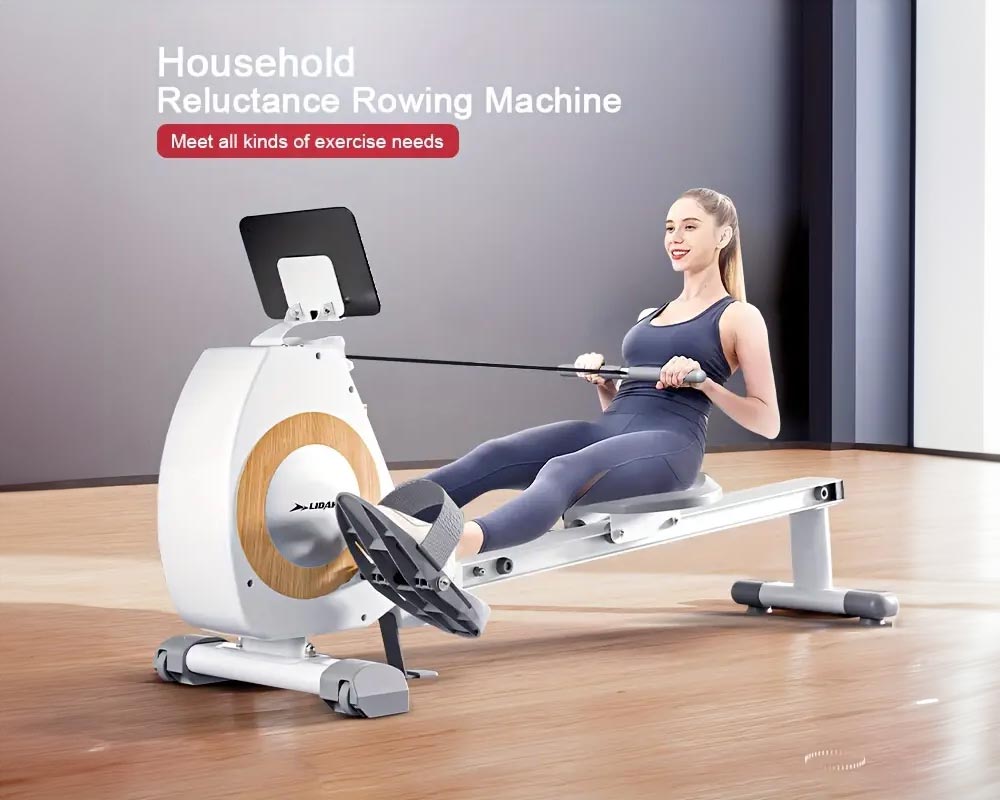 Rowing Machine Fitness Machine – Full Body Workout with Magnetic Resistance and Digital LCD Monitor