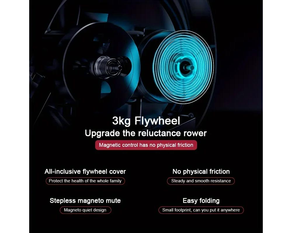 Rowing Machine Fitness Machine – Full Body Workout with Magnetic Resistance and Digital LCD Monitor